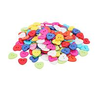 KIMISS Boutons de Couture pour l'artisanat - 200 Boutons Imperméables en Résine Durable en Forme de Cœur de 15 Mm pour les Projets de Vêtements de Bricolage