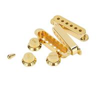 KIMISS Boutons de Couverture de Micro de Guitare, 3 Pièces, Ensemble de Pointes de Commutateurs à 6 Trous Dorés avec Boutons de tonalité pour Guitares électriques
