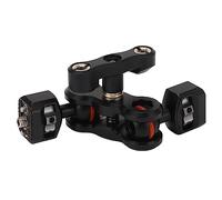 KIMISS Bras articulé avec Double Rotule - Support Rotatif à 180° pour Caméras et Moniteurs - Conception Robuste en Aluminium