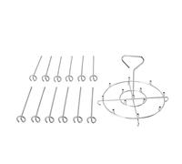 KIMISS Brochette Debout pour 6 Litres Fryer - Bargarie Verticale en Acier Inoxydable Porte-Brochettes avec 12 Brochettes pour les Croustillantes, le Poulet, la Viande, les Fruits de Mer et les Légumes