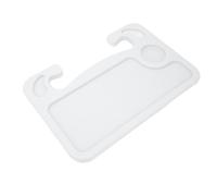 KIMISS Bureau Multifonctionnel au Volant de Voiture avec Porte-gobelet et Fente pour Stylo, Plateau Double Face pour Les Repas en Voiture, Le Travail et Les études (Silver)