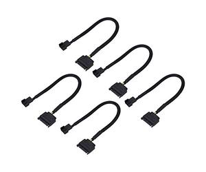 KIMISS Câble Adaptateur de Ventilateur de Refroidissement Sata Câble Adaptateur de Ventilateur de Refroidissement Sata 15 Broches à 4 Broches