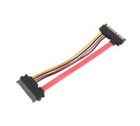 KIMISS Câble d'extension d'alimentation 15 Broches et Connecteur SAS29P M/F pour Carte Mère - Solution 'extension SATA22P Polyvalente pour Transfert de Puissance de Données de 0,15 M