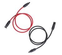 KIMISS Câble d'extension de Panneau Solaire de 10 Pieds 10AWG 6 ² avec Connecteurs Mâles et Féminins étanches - Tension Nominale 1000V CC - Systèmes PV Idéaux, VR et Installations Hors Réseau (1m /