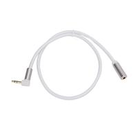 KIMISS Câble d'extension Stéréo 3,5 Mm Mâle vers Femelle - Adaptateur à Angle Droit pour écouteurs, Tablettes, Haut-parleurs - Transmission Optimale du Son (0,5M)