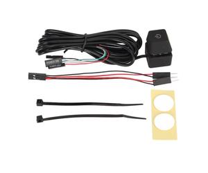 KIMISS Câble d'Interrupteur d'alimentation pour Ordinateur de Bureau + Interrupteur 'Alimentation PC, Interrupteur Bleu, clé Mécanique Rétroéclairée, Bouton 'Alimentation PC Plug and Play pour