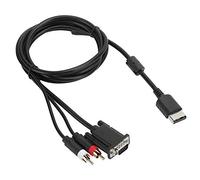 KIMISS Câble Haute Définition VGA avec Adaptateur DC, Câble VGA Flexible de 1,8 M et de Conversion, Compatible avec les Moniteurs CRT et LCD