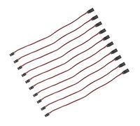 KIMISS Câbles d'extension de Servo à 3 Broches, 10 Pièces, pour Modèles de Voitures, Ligne de Connexion à Noyau en Laiton pour Servomoteurs Futaba et JR (300mm mâle à Femelle)