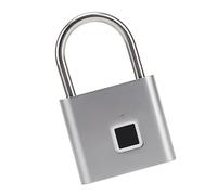 KIMISS Cadenas à Empreintes Digitales avec Déverrouillage 0,5 S, Verrou USB étanche pour Bagages, Stocke 10 Empreintes Digitales, Indicateur LED Multicolore, Idéal pour les Casiers, Sacs et Boîtes