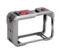 KIMISS Cadre de Protection pour Caméra d'action, Boîtier avec Capuchon D'objectif en Alliage D'aluminium, Griffe Porte Accessoire et Trou 1 4 Pouce, pour Vlog Cyclisme Voyage