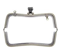 KIMISS Cadre de Sac à Main DIY, Fermoir à Baiser, Poignée Rétro en Relief, Accessoires de Quincaillerie 20 Cm + Cadre de Fermoir à Baiser en Métal + Arts, Artisanat et Couture/Fabrication de Perles