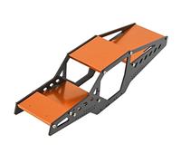 KIMISS Cadre de Voiture RC en Alliage d'Aluminium, Cage Roulante 1/24 RC, Pièces de Mise à Niveau pour SCX24 - Pièces de Mise à Niveau en Aluminium - Compatible avec Les Modèles Axiaux (Orange)