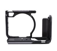 KIMISS Cage de Caméra pour Plate-Forme Vidéo en Alliage D'aluminium ZR avec Poignée en Bois, Support de Chaussure Froide, Base Arca, Accès Précis pour Filmer la Photographie de Vlogging (Black)
