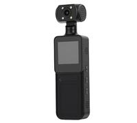 KIMISS Caméra d'action Portative 4K, Enregistreur Vidéo avec Objectif Rotatif WiFi 180, Pince Arrière D'écran de 1,31 Pouces pour Vlogging de Voyage Sportif