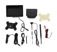 KIMISS Caméra de Recul sans Fil, Magnétique à énergie Solaire 1080P HD sans Latence, écran 7 Pouces avec Batterie Rechargeable pour Camion, Camionnette, Remorque, Camping-Car