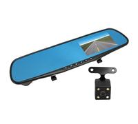 KIMISS Caméra de Rétroviseur 4K - Cam de Tableau de Bord Intelligent de 4,3 Pouces avec Deux Caméras 1080p pour la Conduite en Toute sécurité et l'aide au Parking
