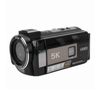 KIMISS Caméra Vidéo Caméscope Enregistreur D'appareil Photo Numérique Caméra de Vlogging à Vision Nocturne, écran Tactile 3 Pouces, Zoom 18X, 5K HD 56mp, avec Microphone, Pare-,