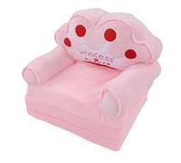 KIMISS Canapé Pliable 2 en 1, Canapé-lit Ouvert, Mignon, Dessin animé, pour Salon et Chambre à Coucher, Motif Couronne Rose, Chaise Pliante Confortable pour Tout-Petits (3 Couches)
