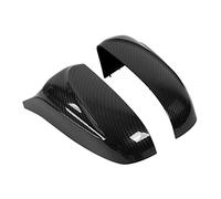 KIMISS Capuchons de Rétroviseurs Latéraux Noirs Brillants pour X5 E70 2007-2013 et X6 E71 2008-2013 - Garniture ABS Durable pour un Style amélioré (Aspect fibre de carbone)
