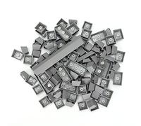 KIMISS Capuchons de Touches Colorés en PBT, Design Ergonomique, pour Clavier Mécanique à Huile, pour 108 Touches de Jeu Vidéo (Grey)