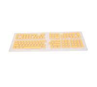 KIMISS Capuchons de Touches PBT Pudding 129 Touches Translucides OEM Hauteur Double Injection pour Claviers Mécaniques - Améliorez Votre Expérience de Frappe (Yellow)