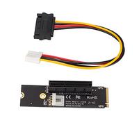 KIMISS Carte d'adaptateur M.2 à PCIe X4 pour l'exploitation Bitcoin - Carte de Colonne Montante NGFF M.2 avec Indicateurs LED, Prend en Charge Les Modules SSD 2260/2280