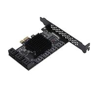 KIMISS Carte d'extension PCIe 3.0, 10 Porteur de Port pour Le Mode XP, IDE/AHCI avec des Bornes de Connexion à 7 Broches