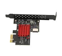 KIMISS Carte d'extension USB3.2 Gen2 Front Type E 10 Gbit/s, Interface PCIE 3.0 2X, Prend en Charge 8/10, clé A Type E, Transfert de Données Haut Débit pour PC (Commande principale ASM3142)