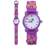 KIMISS Carton de Dessin animé, Montre de Poignet Mignon & Exquise Pattern for Time Recognition - Longueur Réglable et Matériaux écologiques - Disponible en Rouge Violet et Rose (Type 5)