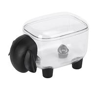 KIMISS Cartoon Cartoon Black Sheep Stationery Organisateur - Boîte de Rangement de Maquillage en Coton avec Couverture de Poussière Transparente (Mouton noir)