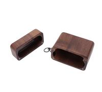 KIMISS Carveit Étui en Bois pour écouteurs Bluetooth - Étui de Chargement en Noyer fabriqué à la Main pour Pro, Design élégant Anti-Rayures et Anti-Chute