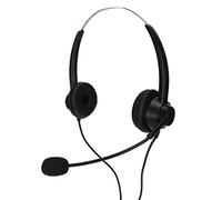 KIMISS Casque Antibruit pour Centres d'appels et Cours en Ligne - Casque Téléphonique RJ9 avec Microphone Transparent