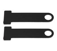 KIMISS casque bande D anneau de verrouillage en acier inoxydable moto, anneau de verrouillage en acier universel (argent et noir) (noir)