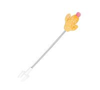 KIMISS Cat Teaser Wand, élastique Spring Toy Metal Wire Funny Wand, Souris en Peluche et Jouets d'animaux Coller Pet Interactive Tyycat Black for Indoor Cats Kitty Exercice et Jeu (Cactus Jaune)