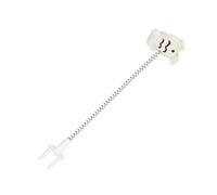 KIMISS Cat Teaser Wand, élastique Spring Toy Metal Wire Funny Wand, Souris en Peluche et Jouets d'animaux Coller Pet Interactive Tyycat Black for Indoor Cats Kitty Exercice et Jeu (Poisson Blanc)