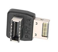 KIMISS Cerrxian Adaptateur USB Type E à 90 Degrés Adaptateur de Panneau Avant de Type E Adaptateur Abs Usb3.1 Type E pour Carte Mère OMPuter Adaptateur Usb3.1 Typee Coude de Direction à (PH74A)