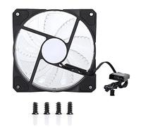 KIMISS Châssis Ventilateur Ordinateur, Accessoire 3 Fils 15 Lumière Muet Refroidisseur PC LED Streamer coloré 12CM15 Blanc Clair (15 lumières Blanches)
