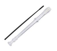 KIMISS Clarinette Clé G à 8 Trous pour - Début E sur Instrument de Musique avec Tige de Nettoyage et Manuel d'utilisation - Design ABS Poli en Douceur (Transparent)