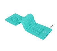 KIMISS Clavier en Silicone Pliable, Touches USB Filaire en Silicone sans Fil 108 Clavier étanche Muet Dactylographie Pleine étanchéité Vert (Vert)