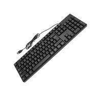 KIMISS Clavier Filaire USB K1800 en Langue Minoritaire, 104 Touches, avec Conception Ergonomique et Câble de 4,9 Pieds, pour Les Jeux et Le Bureau (Mise en Page AZERTY français)