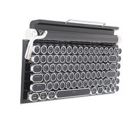 KIMISS Clavier Mécanique de Machine à écrire Vintage sans Fil avec 83 Touches, Touches Rondes à Quatre Axes, éclairage RVB Sept Couleurs, 5.0 et Batterie au Lithium 2000 MAh