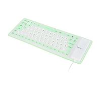 KIMISS Clavier Multifonctionnel en Silicone à 85 Touches - Étanche et Anti-poussière - Conception Filaire USB Légère et Portable - Toucher Doux et Confortable - Robinet Silencieux (Green)