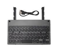KIMISS Clavier Pliable, Ordinateur de Poche, Claviers sans Fil Portables Rechargeables 140 MAh avec Fente de Support Intégrée, Multi-appareils Pliables pour Téléphone iOS, Tablette,
