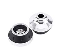 KIMISS CNC Aluminium Fourche Avant Roue Cadre curseurs Moto Protection Contre Les Chutes Scooter cyclomoteur(Argent)