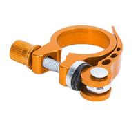 KIMISS Collier de Serrage de Tige de Selle en Alliage d'aluminium à Dégagement Rapide pour Vélos de Montagne, Clip de Tube de Selle de 3cm avec Réglage de la Hauteur Lisse et Facile (GOLD)