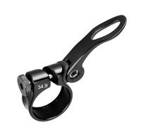 KIMISS Collier de Serrage pour Tige de Selle de Vélo de 34,9 Mm - Accessoires de Montagne et de Route en Alliage d'aluminium à Dégagement Rapide - et Design Léger (Black)