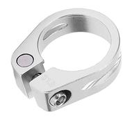 KIMISS Collier de Serrage pour Tube de Selle de Vélo, Tige de Selle Légère en Alliage d'aluminium à Dégagement Rapide pour Tiges de de 27,2 Mm et 28,6 Mm (SILVER)