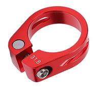 KIMISS Collier de Serrage pour Tube de Selle de Vélo, Tige de Selle Légère en Alliage d'aluminium à Dégagement Rapide pour Tiges de de 27,2 Mm et 28,6 Mm (rouge)