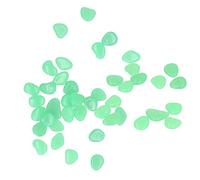 KIMISS Colorful in The Dark Luminal Embouilles - Rocks Fluorescents Plandes de Jardin Extérieures, Cours et Aménagements Paysagers Décoratifs - 200 Pack (Bleu verdâtre)