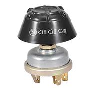 KIMISS Commutateur de Klaxon de voiture,ABS 12V Lumière étanche/Bouton Poussoir Klaxon en Métal pour Tracteur Massey Ferguson (argent + noir)